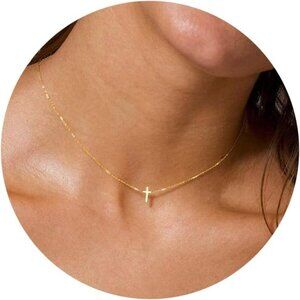 Gold Cross Pendant Necklace